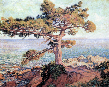 Тео ван Рейссельберге. Сосна у Средиземного моря. Холст, масло. 199х81. 1916. Центральный музей Утрехта.