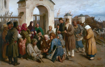 Васнецов Виктор Михайлович. Нищие певцы. Холст, масло. 100,5х163. 1873. Вятский художественный музей имени В.М. и А.М. Васнецовых.