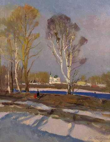 Солодов Всеволод Сергеевич. В Твери весна. Холст, масло. 61х51,2. 2005. Тверской государственный объединенный музей.