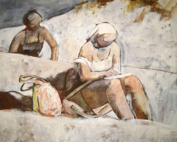 Горяев Виталий Николаевич. В дюнах. Картон, масло. 70,5х82. 1962. Курганский областной художественный музей.