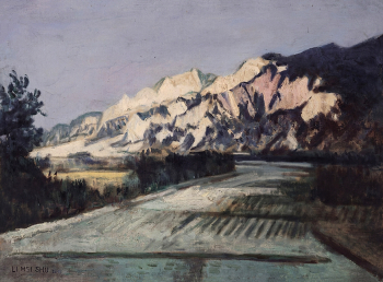 Ли Мэй-шу. Гора Хоян. Холст, масло. 1963. Мемориальная галерея Ли Мэй-шу.