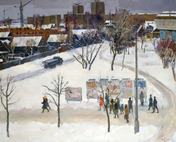 Кроль Абрам Иосифович. Новый Минск. Холст, масло. 116х140. 1969. Художественная культура Русского Севера.