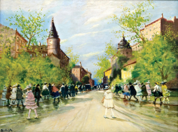 Пал Явор. Проспект Андраши. Холст, масло. 60х80. Частная коллекция.