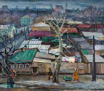 Зингер Григорий Ефимович. Старая Самара. Улица Чкалова. Картон, масло. 78х68. 1986-1987. Самарский областной художественный музей.
