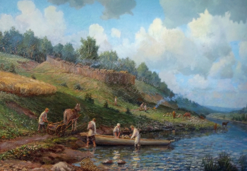 Слепцов Артур Михайлович. Древняя Русь. Холст, масло. 100х148. 1980. Алексинский художественно-краеведческий музей.