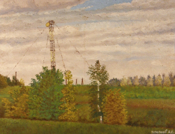 Талалаев Алексей Степанович. Телевышка. Холст, масло. 34х44. 1979. Ясногорский районный художественно-краеведческий музей.