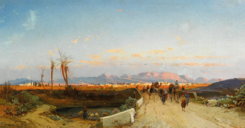 Герман Давид Саломон Корроди. Никосия. Холст, масло. 64х118. 1880-е. Частная коллекция.