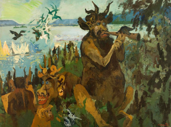 Пурыгин Валентин Захарович. Леший на Волге. Холст, масло. 134х179. 1968. Самарский областной художественный музей.