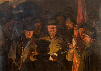 Трифонов Владимир Георгиевич. Брестская крепость. Холст, масло. 210х300. 1960-е. Научно-исследовательский музей при Российской Академии художеств.