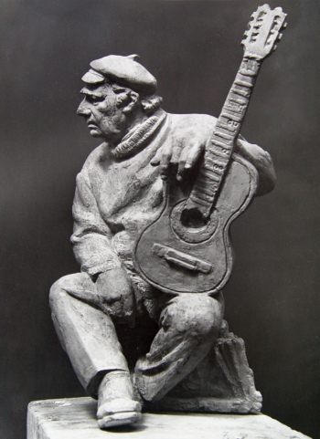 Селиванов Николай Александрович. Живописец А.И.Саханов. Бронза. 1994. Местонахождение скульптуры неизвестно.