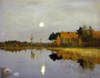 Левитан Исаак Ильич. Сумерки. Луна. Холст, масло. 49х61. 1899. Государственный Русский музей.
