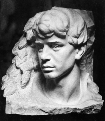 Селиванов Николай Александрович. Сергей Есенин. Мрамор. 1990. Местонахождение скульптуры неизвестно.