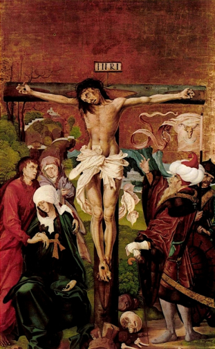 Мастер M.S. Голгофа. Доска, темпера. 146х92. 1506. Христианский музей (Эстергом).
