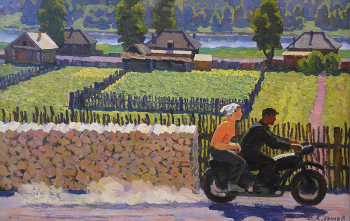 Хлынов Василий Павлович. Лето. Холст, масло. 70х107,5. 1966. Новосибирский государственный художественный музей.