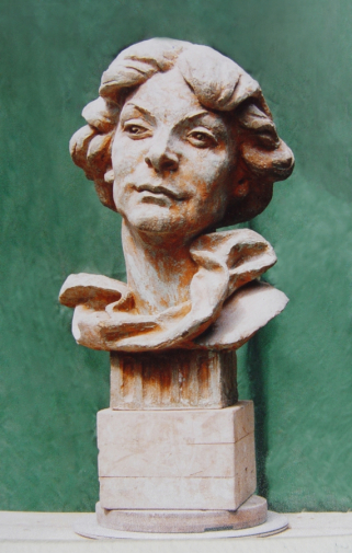 Селиванов Николай Александрович. Айседора Дункан. Гипс тонированный. 1994. Местонахождение скульптуры неизвестно.
