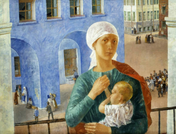 Петров-Водкин Кузьма Сергеевич. 1918 год в Петрограде. Холст, масло. 73х92. 1920. Государственная Третьяковская галерея.
