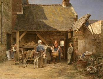 Гун Карл Фёдорович. Попался. Холст, масло. 51,8х67,5. 1875. Государственная Третьяковская галерея.