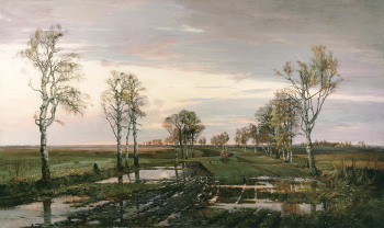 Добровольский Николай Флорианович. Большая дорога. Холст, масло. 120х200. 1877. Краснодарский краевой художественный музей имени Ф.А.Коваленко.