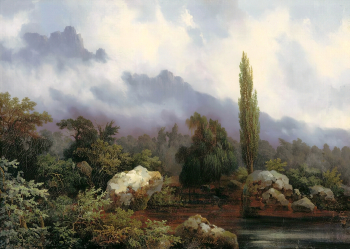 Иванов Иван Андреевич. Крымский пейзаж. Холст, масло. 54,5х76,5. 1840-е. Национальная галерея Республики Коми.