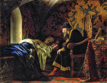 Седов Григорий Семёнович. Царь Иван Грозный любуется на Василису Мелентьеву. Холст, масло. 137х172. 1875. Государственный Русский музей.