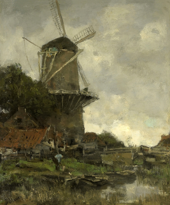 Якоб Марис. Ветряная мельница. Холст, масло. 60х50. 1880-е. Рейксмюсеум.