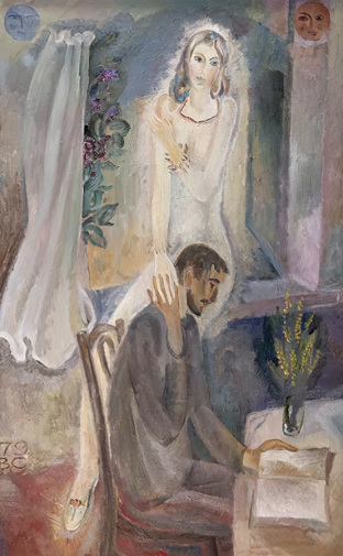 Собинков Владислав Михайлович. Мастер и Маргарита. Холст, масло. 110х70. 1979. Калужский музей изобразительных искусств.