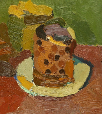 Шемякин Михаил Михайлович. Композиция. Картон, масло. 28,5х25,2. 1961. Калининградский областной музей изобразительных искусств.