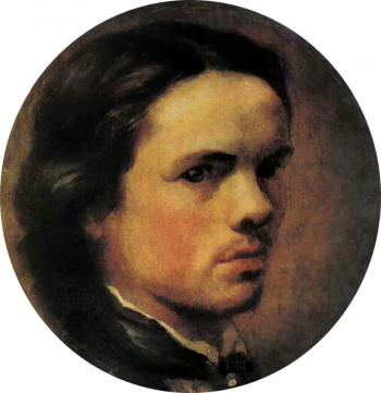 Бейдеман Александр Егорович (Георгиевич). Автопортрет. Картон, масло. 1850-е. Государственный Русский музей.
