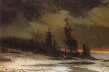 Гущин Николай Михайлович. Пейзаж. Холст, масло. 94х146. 1910-1922. Пермская государственная художественная галерея.