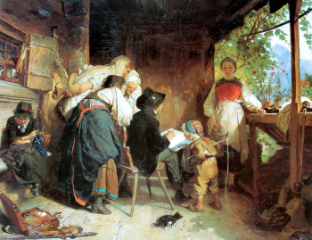 Конрад Гроб. Художник на этюдах. Холст, масло. 73х92. 1872. Кунстхаус (Цюрих).