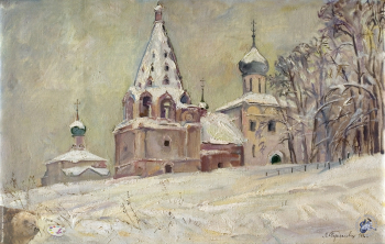 Переяславец Мария Владимировна. Зимний день. Переславль-Залесский. Холст, масло. 61х95,5. 1996. Собрание художницы.