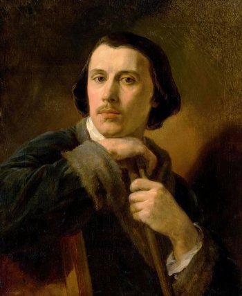 Алексеев (Сыромянский, Сыромятский) Николай Михайлович. Автопортрет. Холст, масло. 55х46. 1845. Государственный Русский музей.