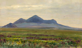 Навозов Василий Иванович. Верблюжья гора. Холст, масло. 33,3х57. 1911. Нижегородский государственный художественный музей.