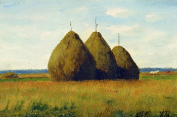 Лагорио Лев Феликсович. Стога. Холст, масло. Частная коллекция.