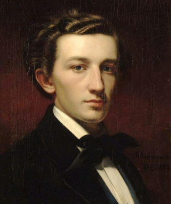 Пер Сёдермарк. Портрет Вернера Холмберга. Холст, масло. 50х40. 1853. Финская национальная галерея.
