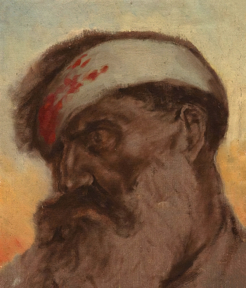 Корольков Сергей Григорьевич. Степан Разин. Холст, масло. 27,6х23,7. 1930-1931. Государственный музей-заповедник М.А.Шолохова.