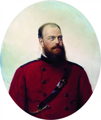 Корзухин Алексей Иванович. Портрет Александра III. Холст, масло. 1883. Государственный Владимиpо-Суздальский истоpико-аpхитектуpный и художественный музей-заповедник.