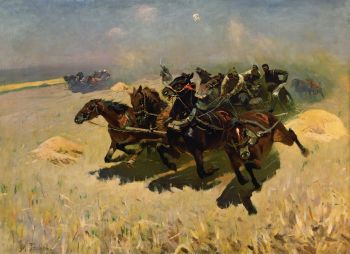 Греков Митрофан Борисович. Тачанка. Холст, масло. 83х114. 1925. Государственная Третьяковская галерея.
