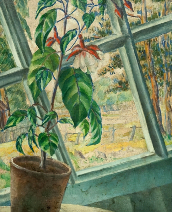 Нелиус Карина Ивановна. Натюрморт с фуксией. Холст, масло. 42х34. 1925. Волгоградский музей изобразительных искусств имени И.И.Машкова.