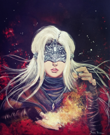 Яана Весанен. Хранительница огня (Dark Souls 3). Холст, акрил. 72х60. Частная колелкция.