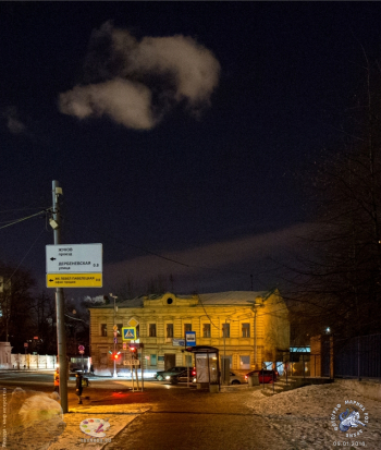 Особняк купца Крылова на Щипке ночью. Фотограф Марина Роз.