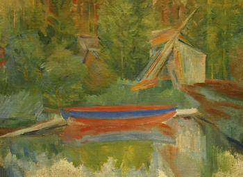 Британишский Лев Романович. Пейзаж. Холст, масло. 51,5х70. 1925. Государственный Русский музей.