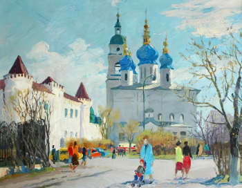 Овчаров Виктор Петрович. Тобольск. Солнечный день. Холст, масло. 70х90. 1980. Тобольский историко-архитектурный музей-заповедник.