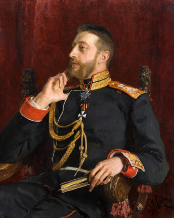 Репин Илья Ефимович. Портрет поэта Великого князя Константина Константиновича Романова. Холст, масло. 93х76. 1891. Государственная Третьяковская галерея.