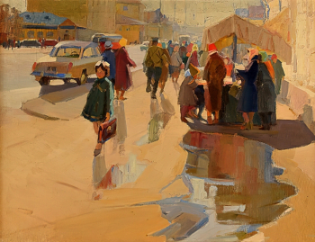 Сироткин Николай Гаврилович. Весна в Якутске. Холст, масло. 66х87. 1962. Национальный художественный музей Республики Саха (Якутия).