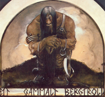 Йон Бауэр. Старый горный тролль. Бумага, акварель. 35х38. 1904. Частная коллекция.
