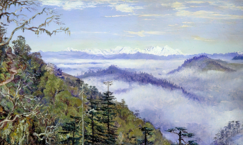 Марианна Норт. Гора Эверест из Сундукпхо, Северная Индия. Масло. 1878. Галерея Марианны Норт.