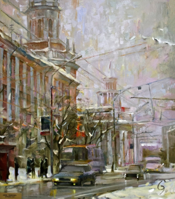 Сурнина Эльвира Владимировна. Зима. Кемерово. Холст, масло. 98х87. 2006. Кузбасский государственный краеведческий музей.