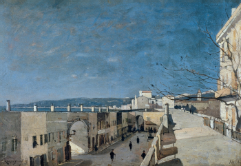Анри Жозеф Арпиньи. Набережная в Ницце. Холст, масло. 52,5х67. 1887. Малый дворец (Париж).