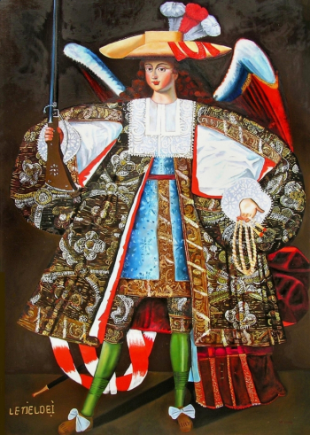 Мастер Каламарка. Ангел Летиэль. Доска, масло. 17 век. Церковь Каламарка.